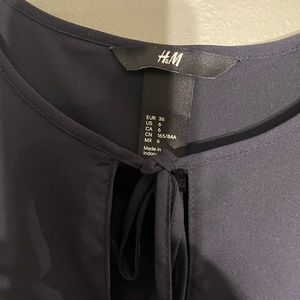 H&M Navy Blue Dressy Top